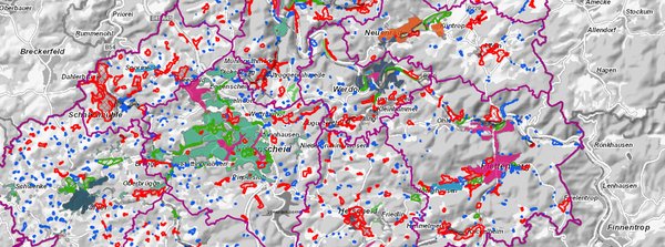 Kartenausschnitt Glasfaser Atlas MK