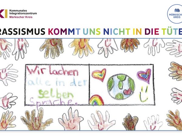 Das Bild von Hanna, Schülerin der 2. Klasse, Grundschule Josefschule Lendringsen werden örtliche Bäckerein im Rahmen der Internationalen Wochen gegen Rassismus auf ihre Brötchentüten kleben.