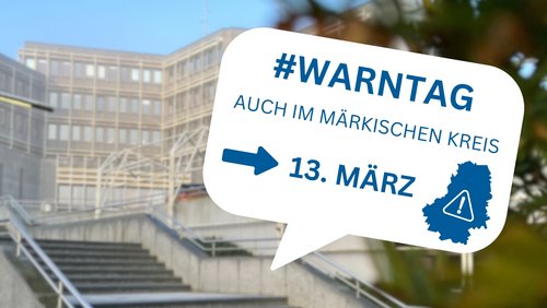 Wichtiger Test für die Sicherheit: In Nordrhein-Westfalen findet am Donnerstag, 13. März, ein weiterer „Warntag“ statt. Auch in allen Kommunen des Märkischen Kreises werden sämtliche Warnmittel- und Systeme getestet, darunter die Warn-App „NINA“ und „Cell Broadcast“. Foto: Märkischer Kreis