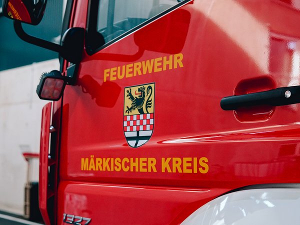 Feuerwehrauto, Fahrertür mit Schriftzug